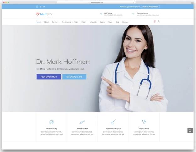 ساخت سایت پزشکی حرفه‌ای